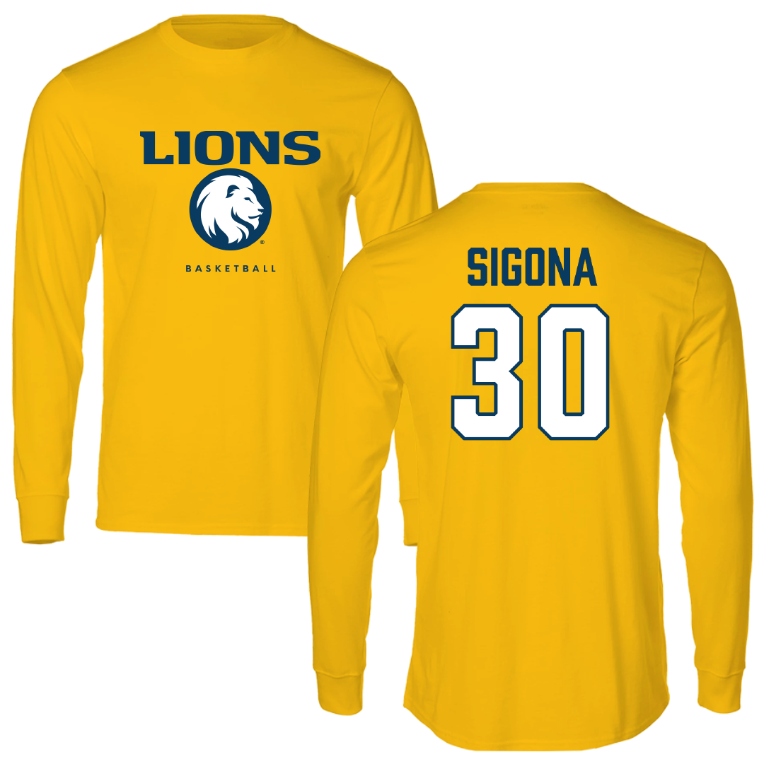 East Texas A&M University Basketball Gold Performance Long Sleeve - #30 Vinny Sigona