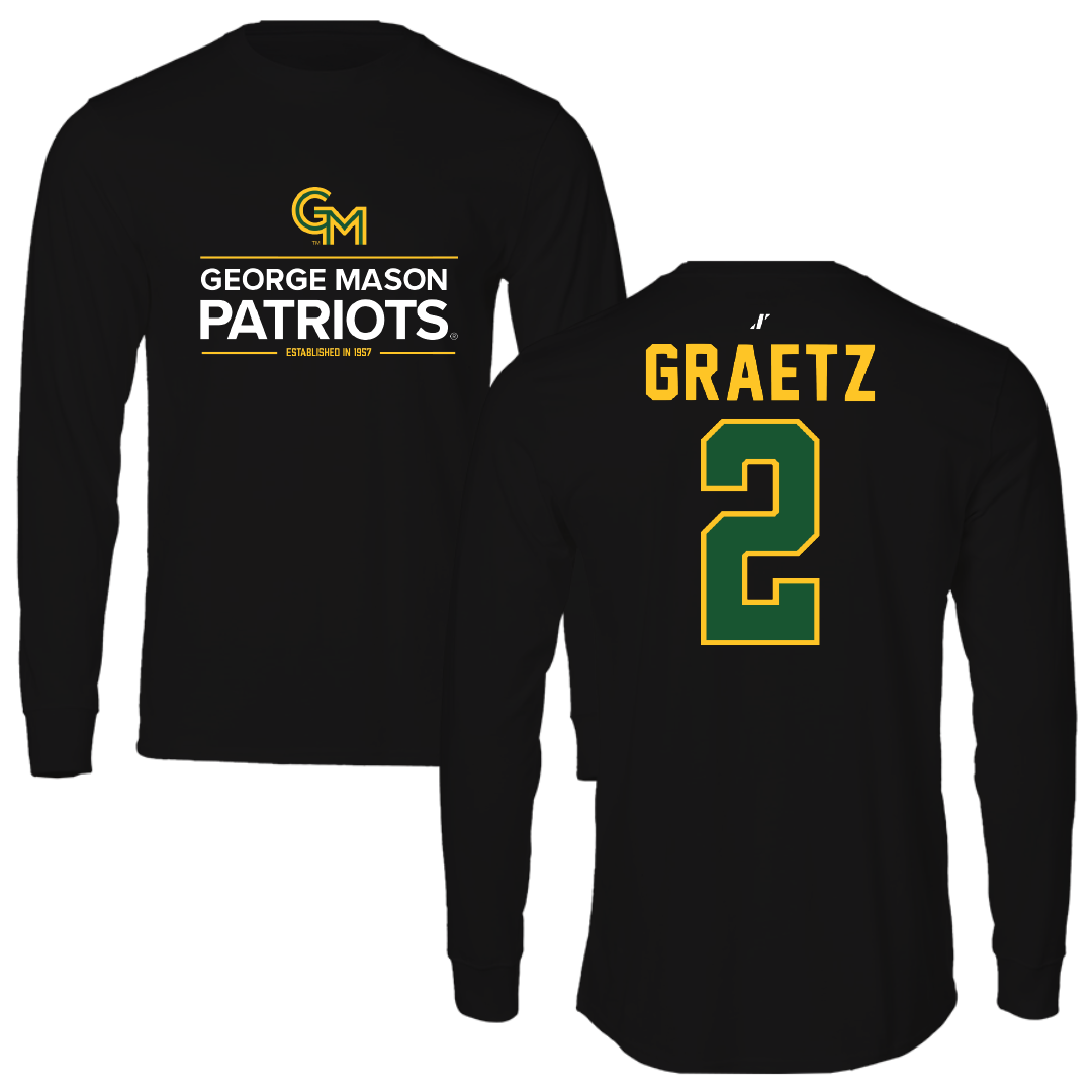 George Mason University Volleyball Black General Performance Long Sleeve - #2 Haley Graetz