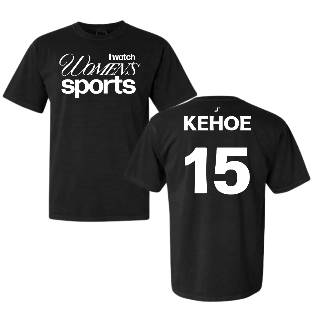 University of New Orleans Volleyball Black WHM Comfort Colors Tee - #15 Molly Kehoe