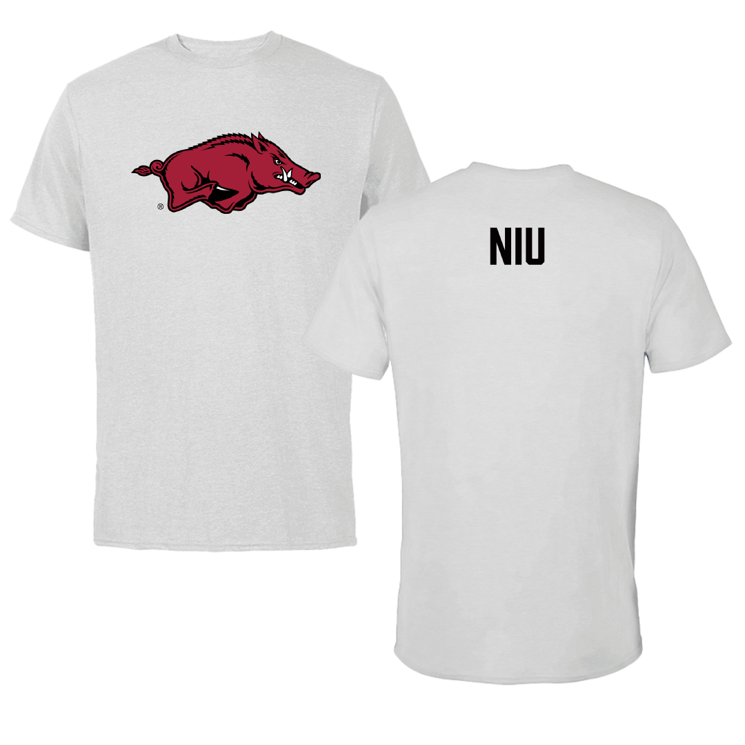 University of Arkansas Baseball Light Gray Tee - Maika Niu