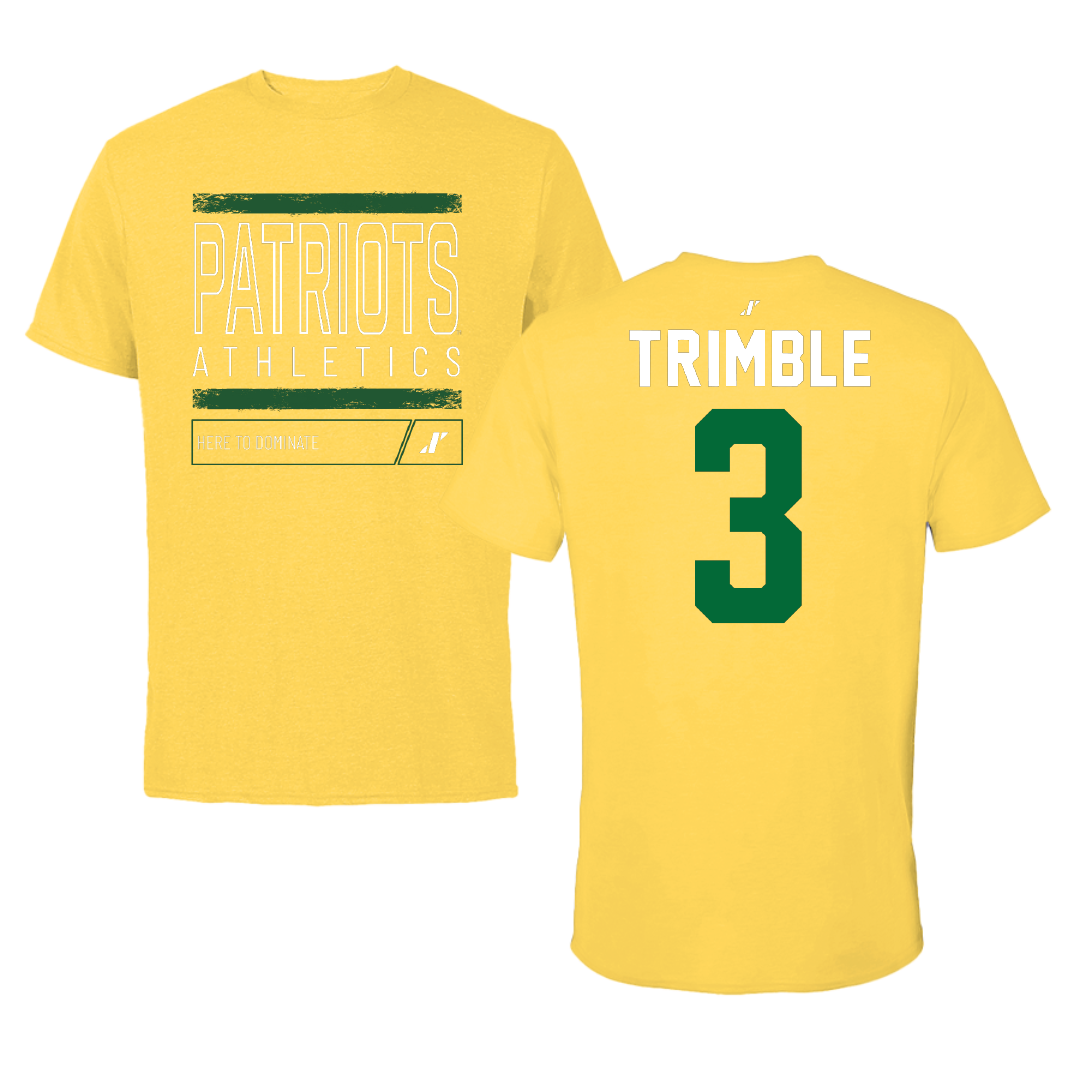 George Mason University Baseball Yellow Dominate Tee - #3 South Trimble