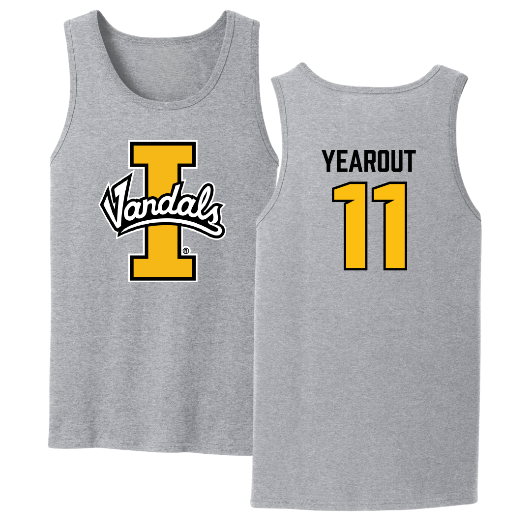 University of Idaho Basketball Sport Gray Tank Top - #11 Titus Yearout