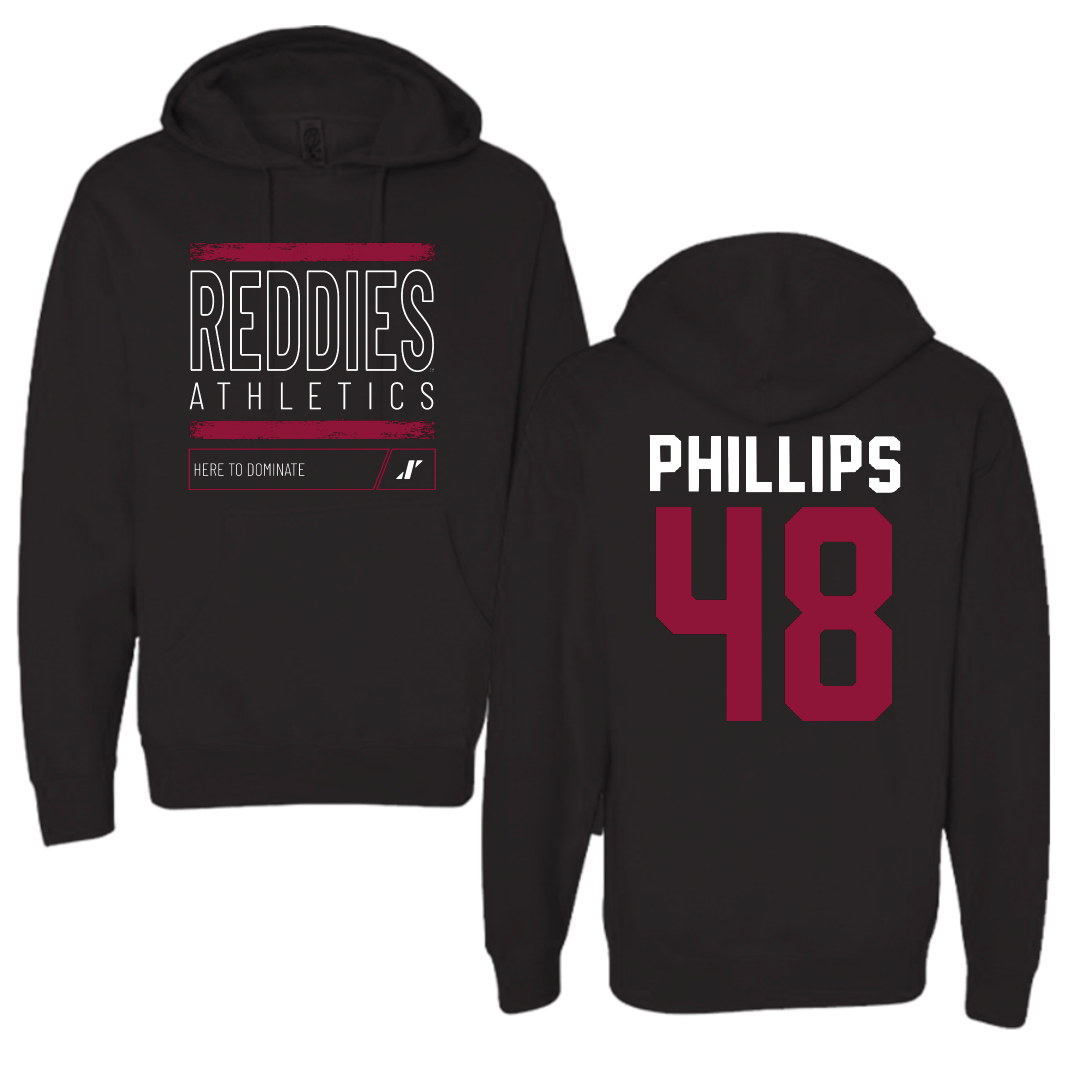 Henderson State University Baseball Black Dominate Hoodie - #48 Austin Phillips