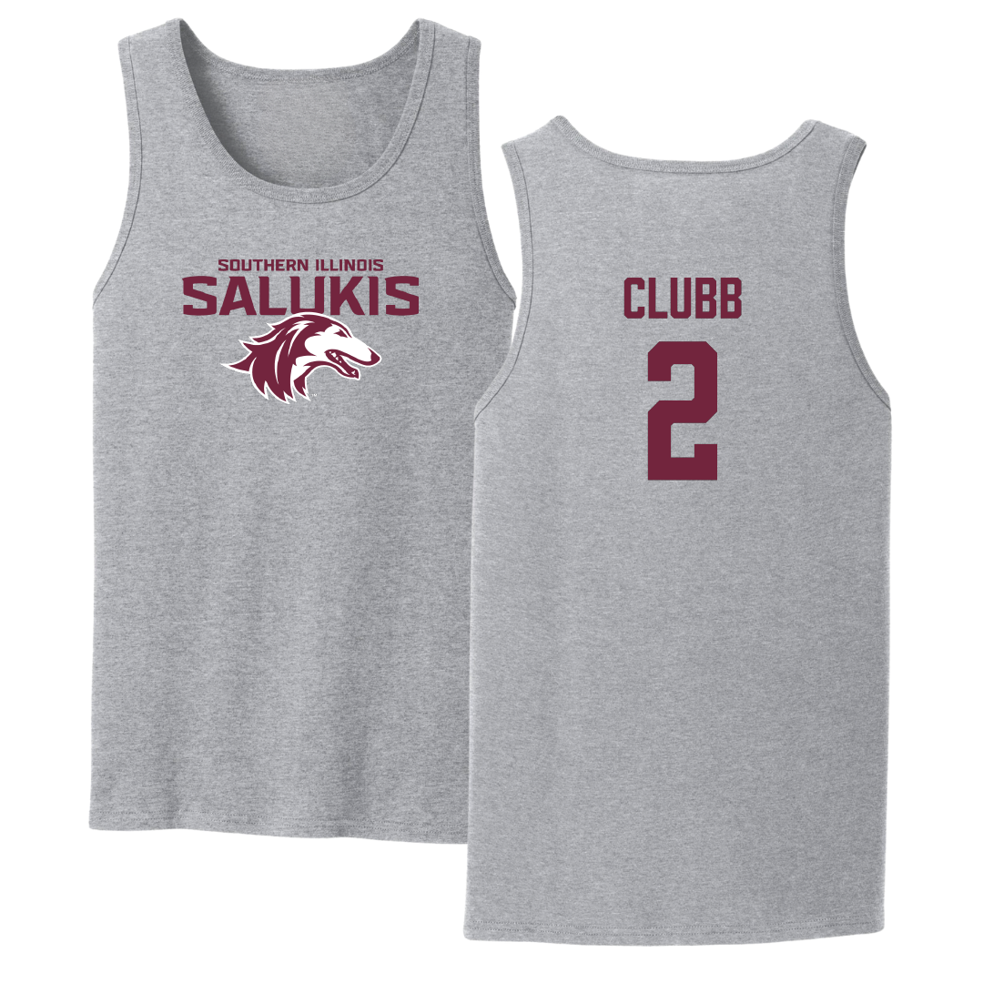 Southern Illinois University at Carbondale Basketball Sport Gray Tank Top - #2 Paige Clubb