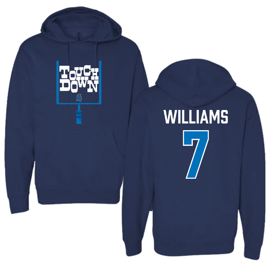 University of West Florida Football Navy Touchdown Hoodie - #7 Justice Williams