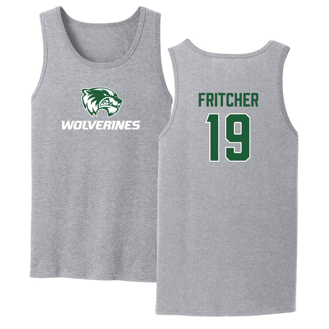 Utah Valley University Soccer Sport Gray Tank Top - #19 Alex Fritcher