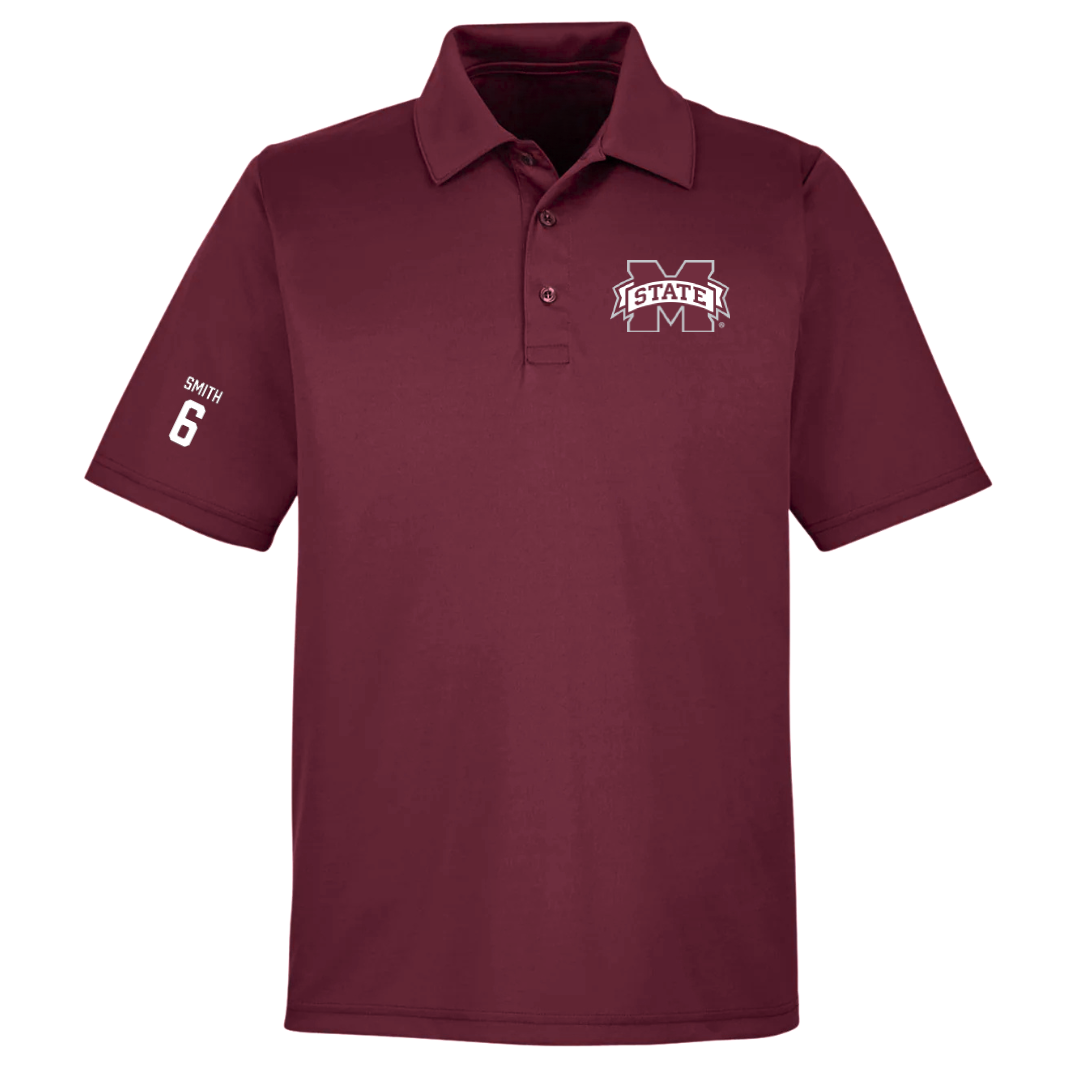 Mississippi State University Softball Maroon Polo - #6 Carson Smith