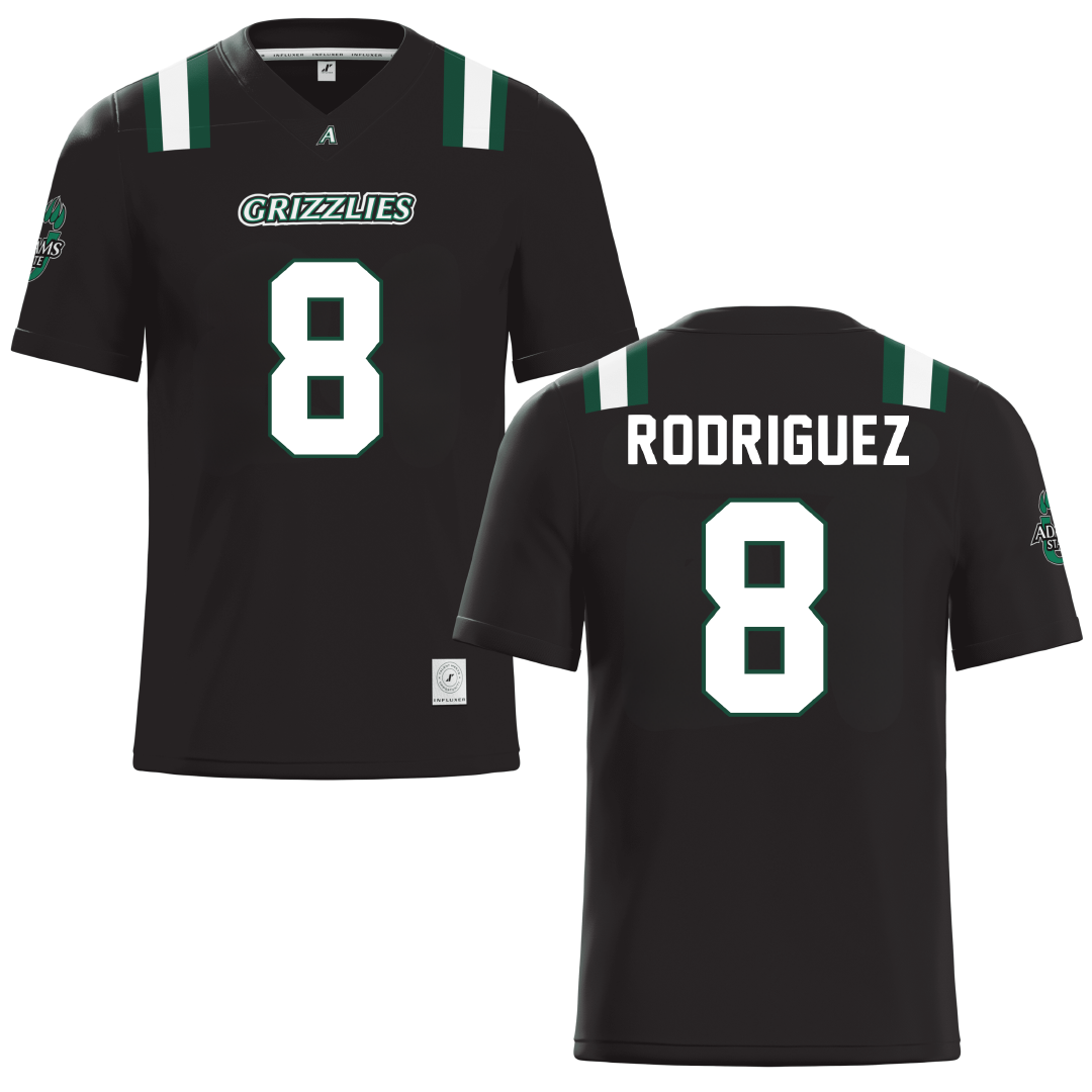 Adams State University Black Football Jersey - #8 Benjamin Rodriguez
