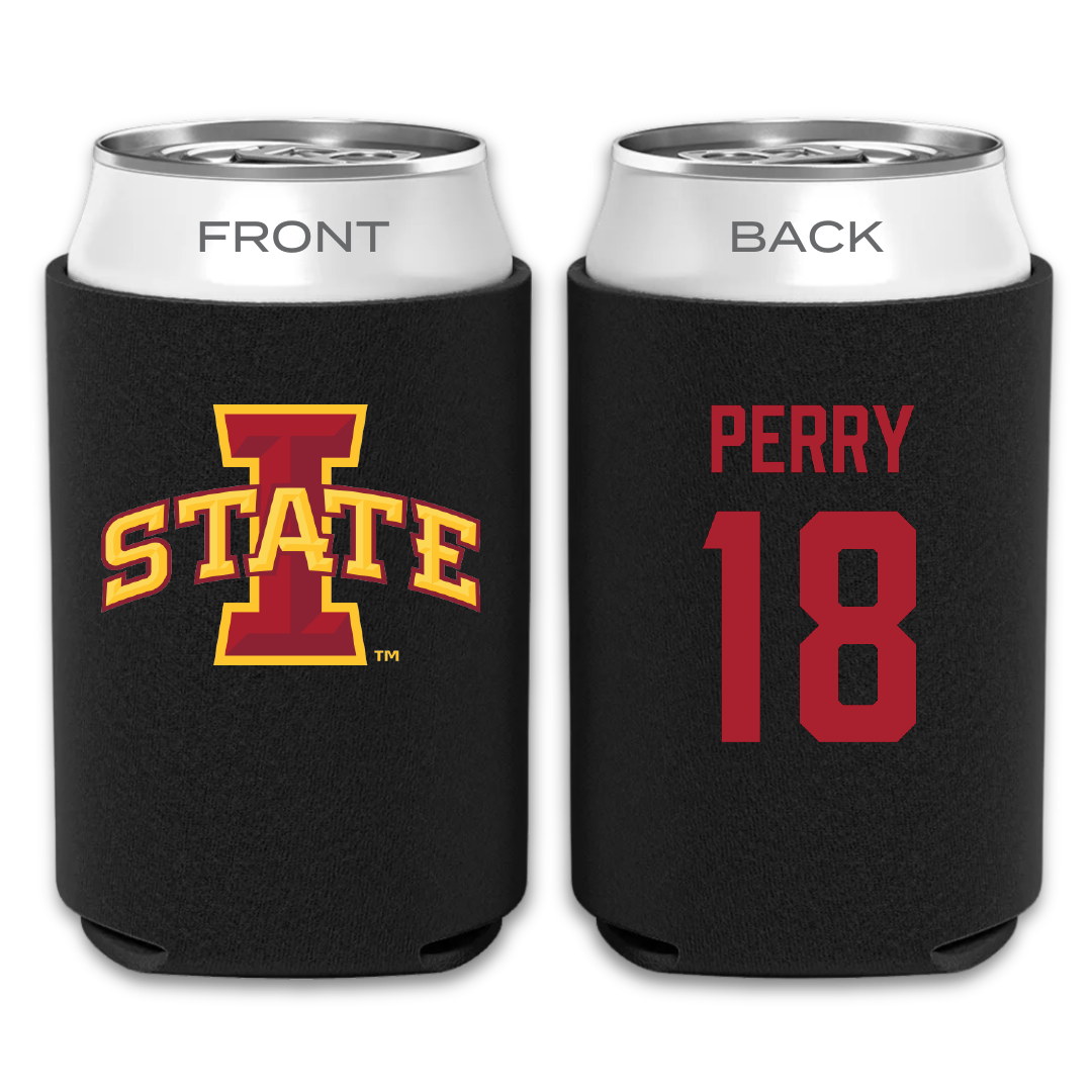 Iowa State University Volleyball Black Can Cooler - #18 Kelsey Perry
