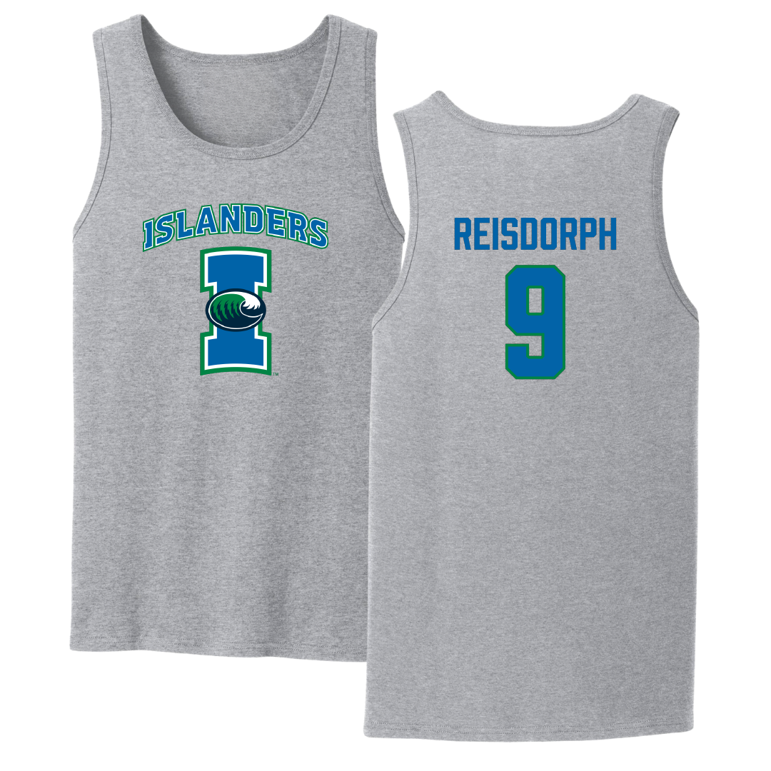 Texas A&M University-Corpus Christi Baseball Sport Gray Tank Top - #9 Chance Reisdorph