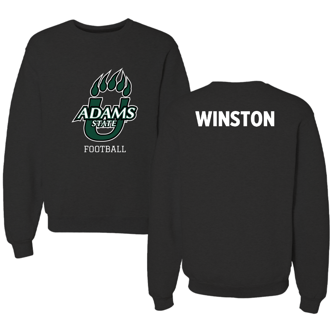 Adams State University Football Black State Crewneck - JaiVyence Winston