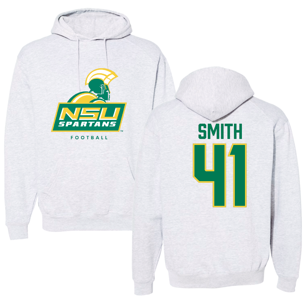 Norfolk State University Football Gray Hoodie - #41 Jayden Smith