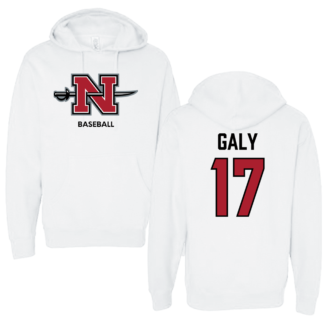 Nicholls State University Baseball White Hoodie - #17 Gavin Galy