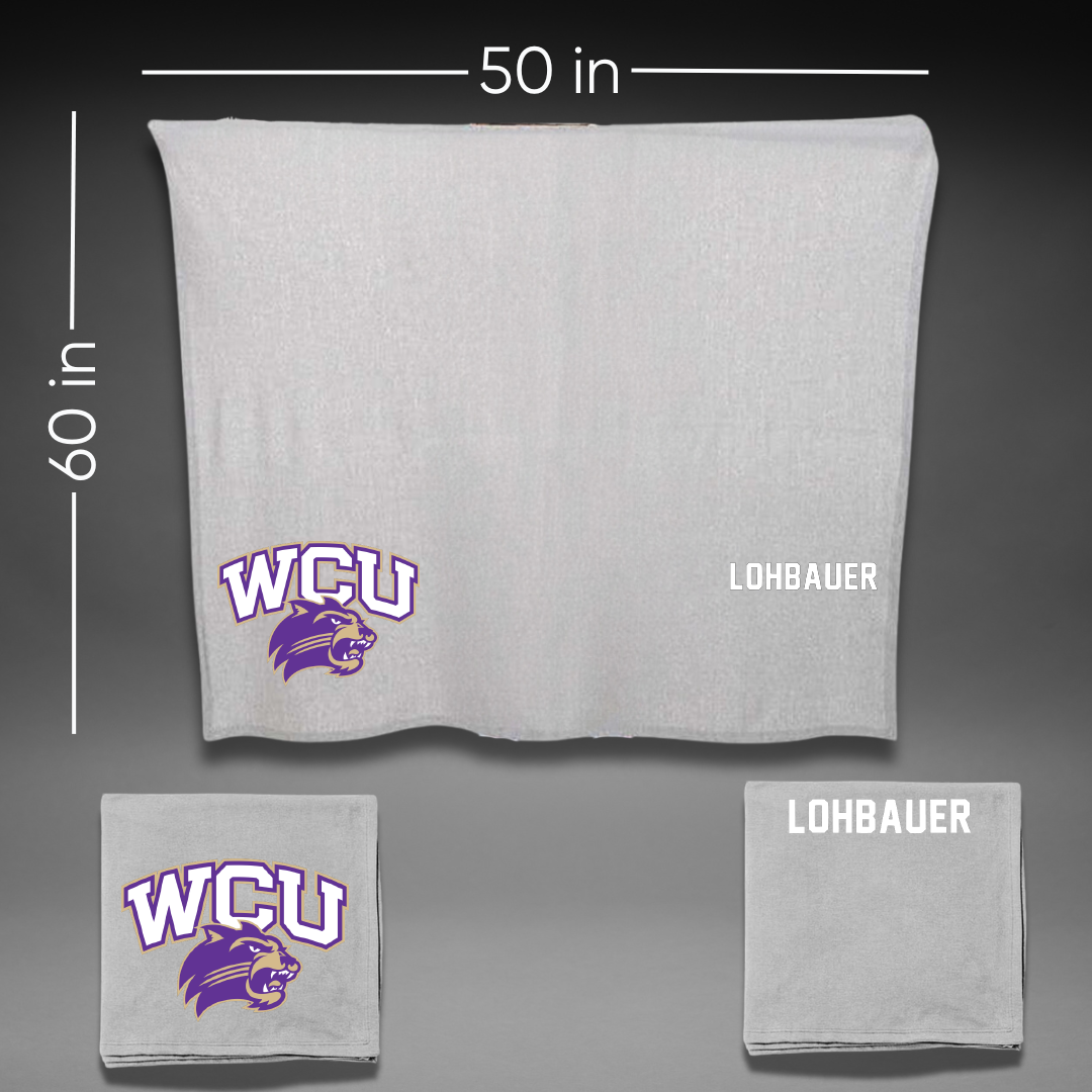 Western Carolina University Golf Gray Blanket - Elizabeth Lohbauer