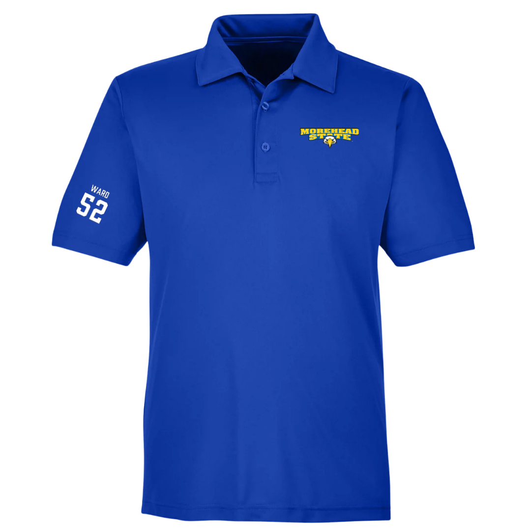 Morehead State University Football Blue Polo - #52 Frank Ward