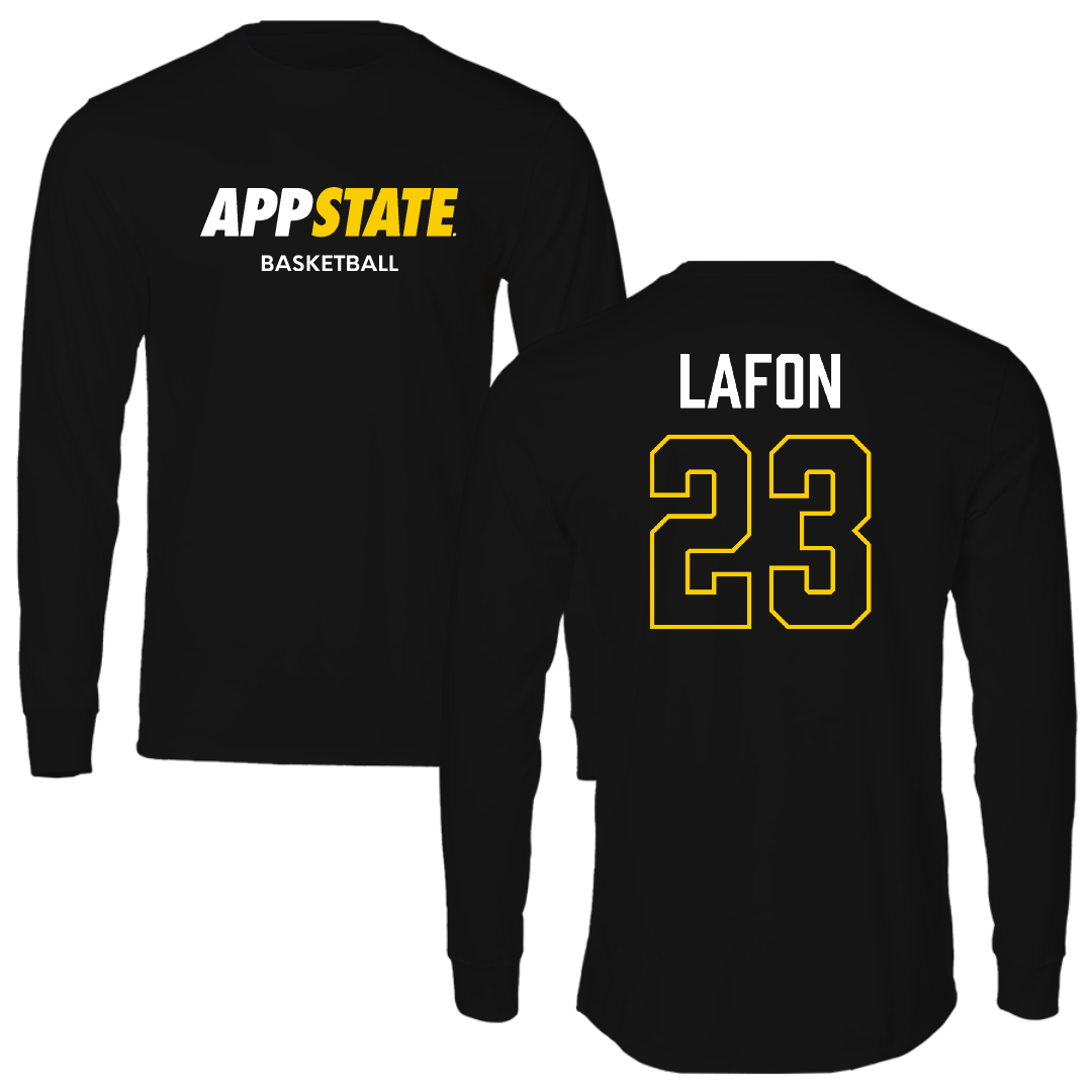 Appalachian State University Basketball (W) Black Block Long Sleeve - #23 Samantha LaFon