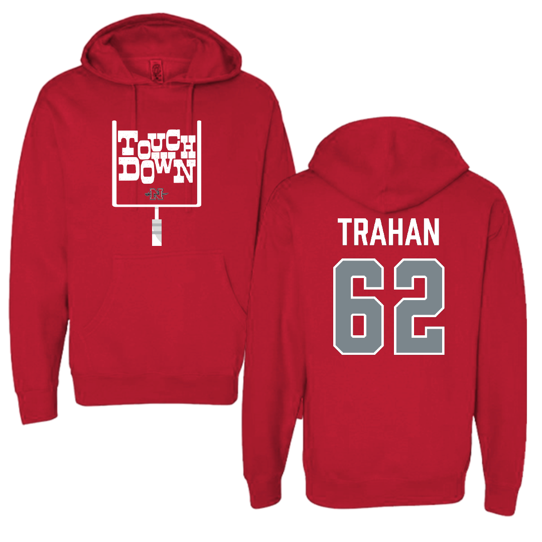 Nicholls State University Football Red Touchdown Hoodie - #62 Seth Trahan