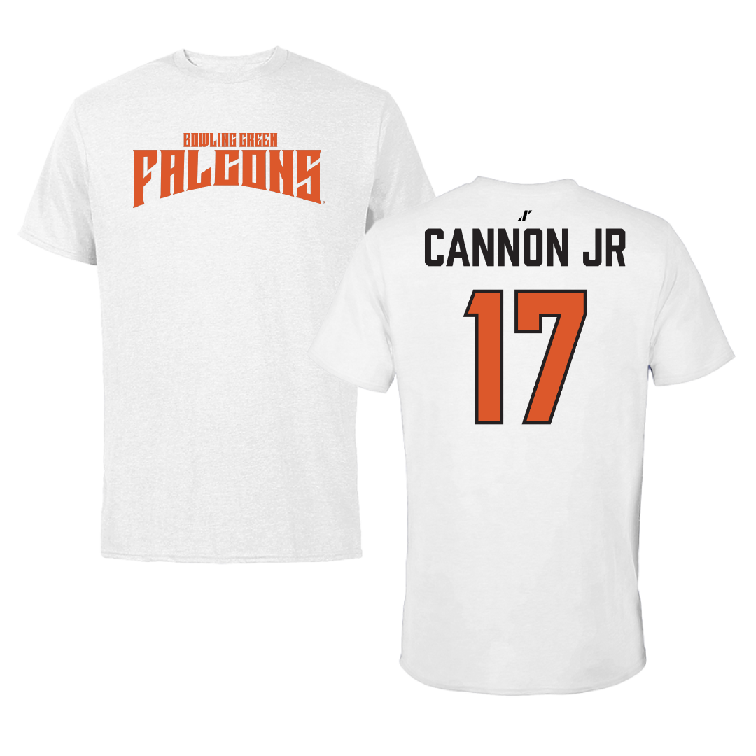 Bowling Green State University Football White Classic Performance Tee - #17 Mark Cannon Jr