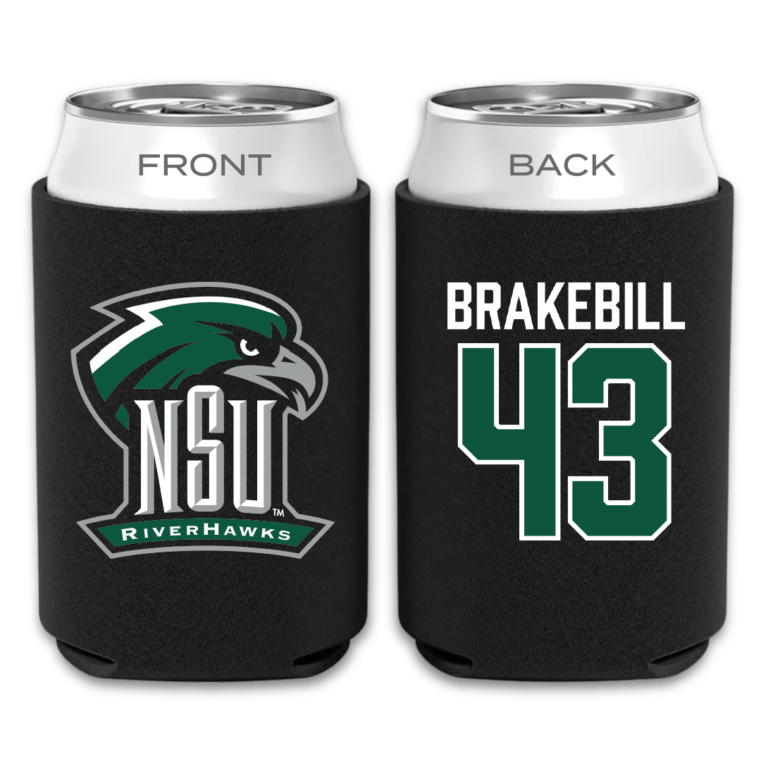Northeastern State University Football Black Can Cooler - #43 Kale Brakebill