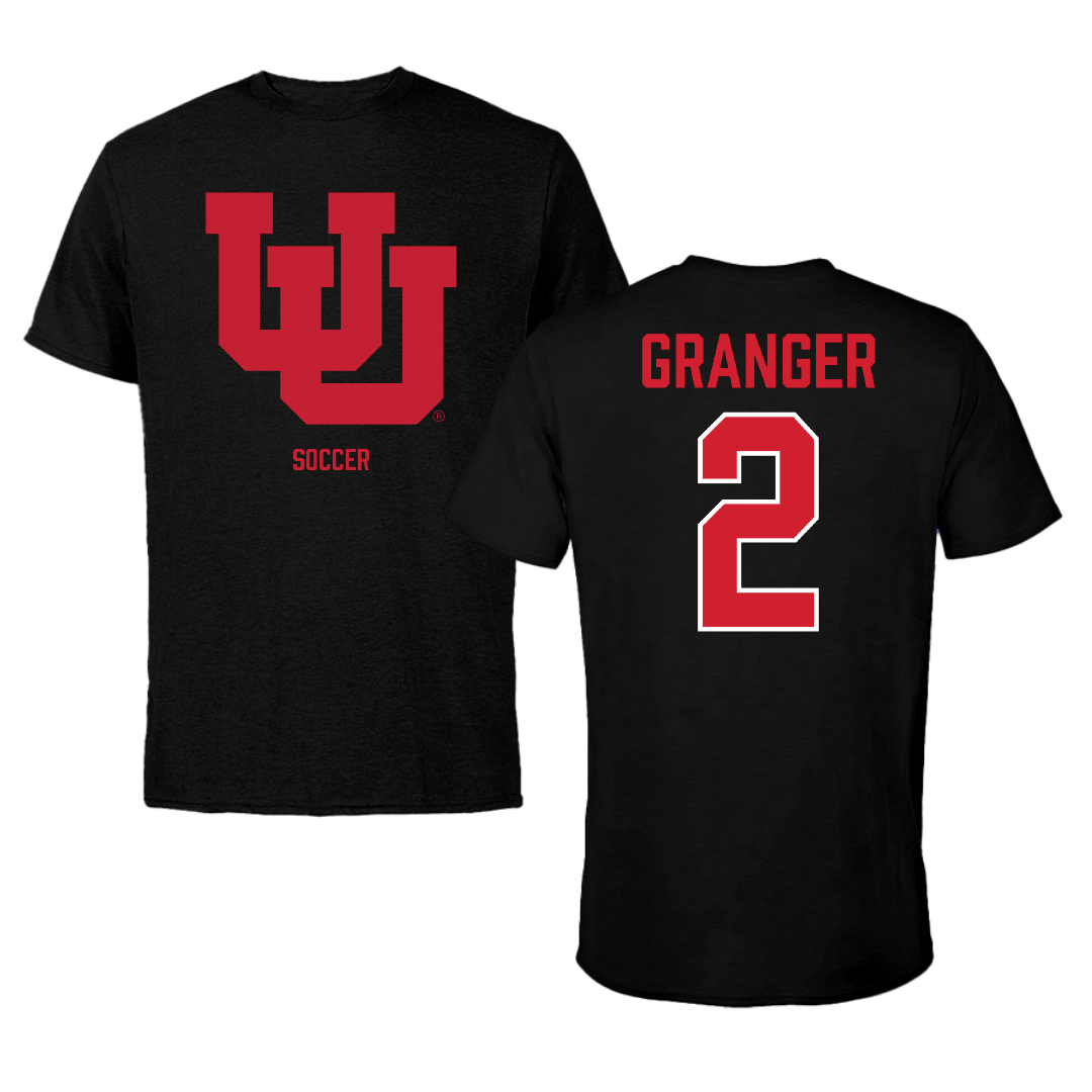 University of Utah Soccer (W) Black Performance Tee - #2 Maryn Granger