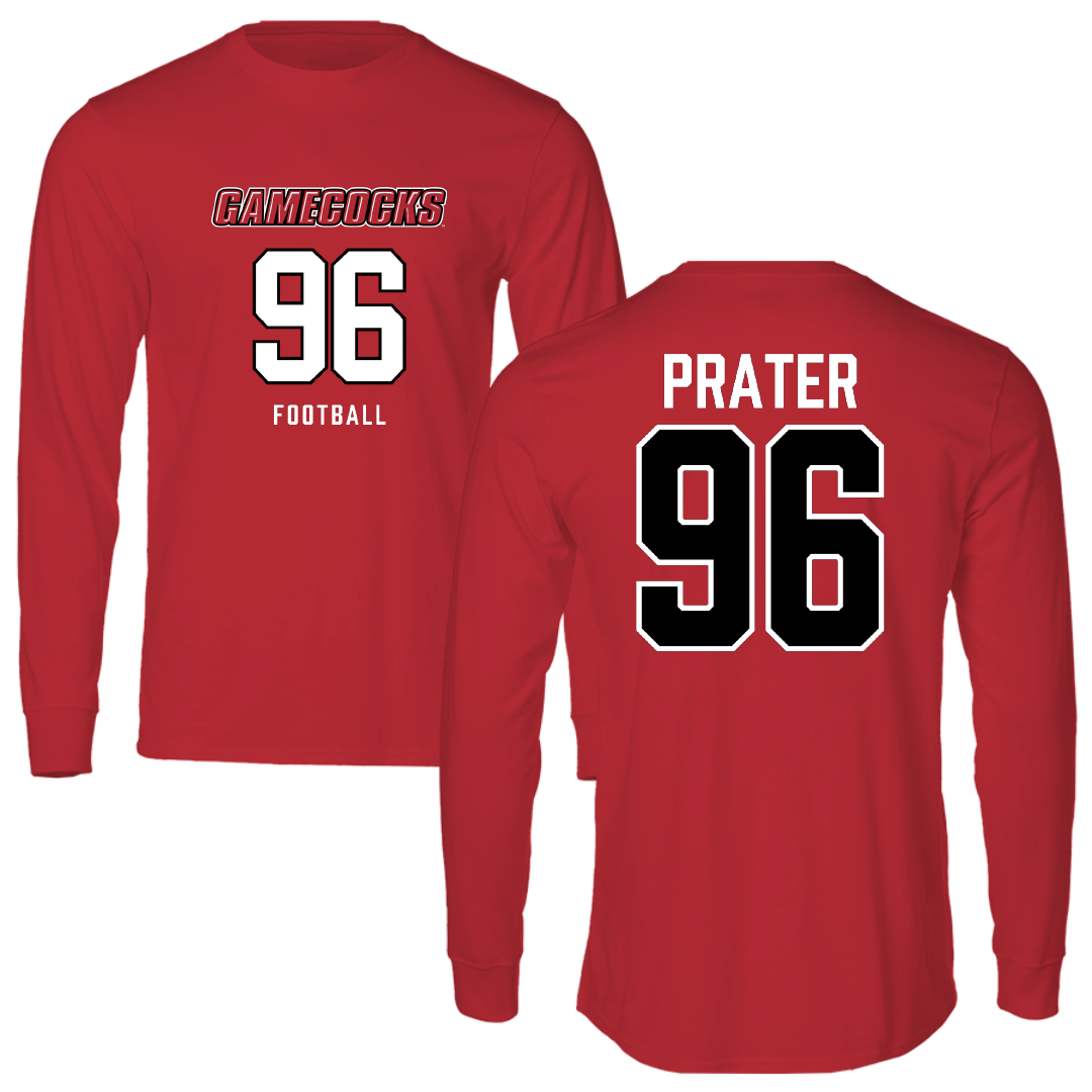 Jacksonville State University Football Red Long Sleeve - #96 Darrell Prater