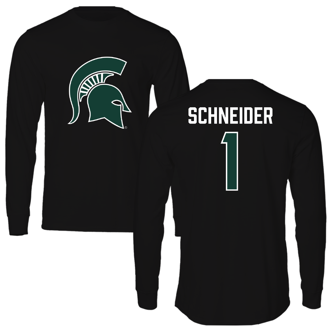 Michigan State University Volleyball Black Long Sleeve - #1 Lia Schneider