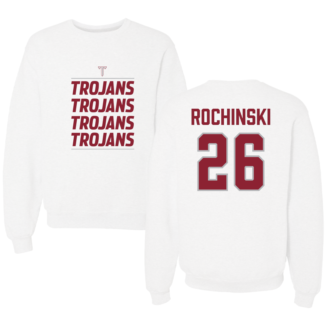 Troy University Softball White General Crewneck - #26 Kalee Rochinski