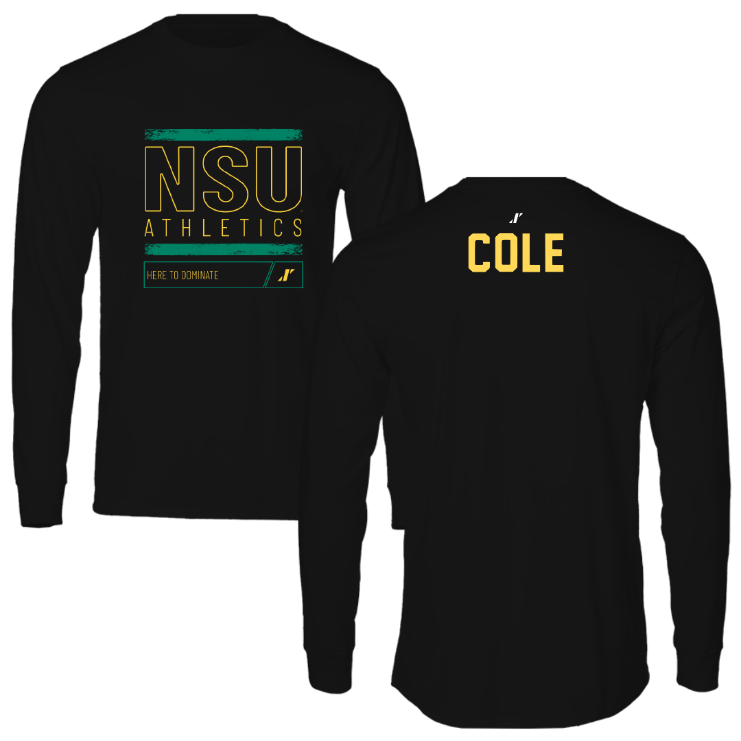 Norfolk State University TF and XC Black Dominate Performance Long Sleeve - Kai Cole