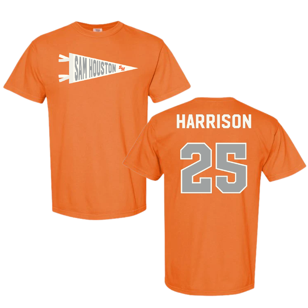 Sam Houston State University Softball Orange Pennant Comfort Colors Tee - #25 Roni Harrison