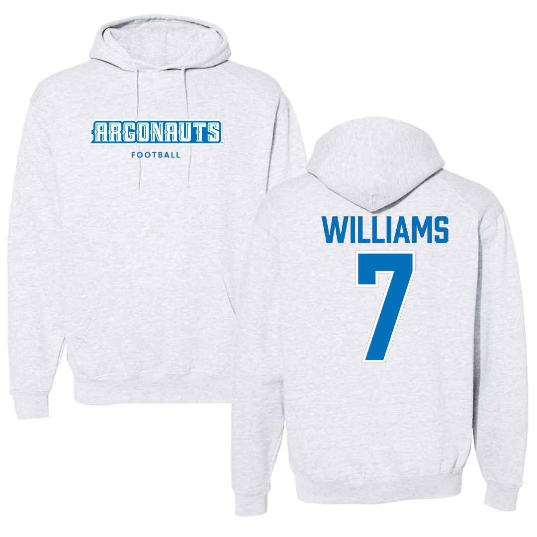 University of West Florida Football Gray Argonauts Hoodie - #7 Justice Williams