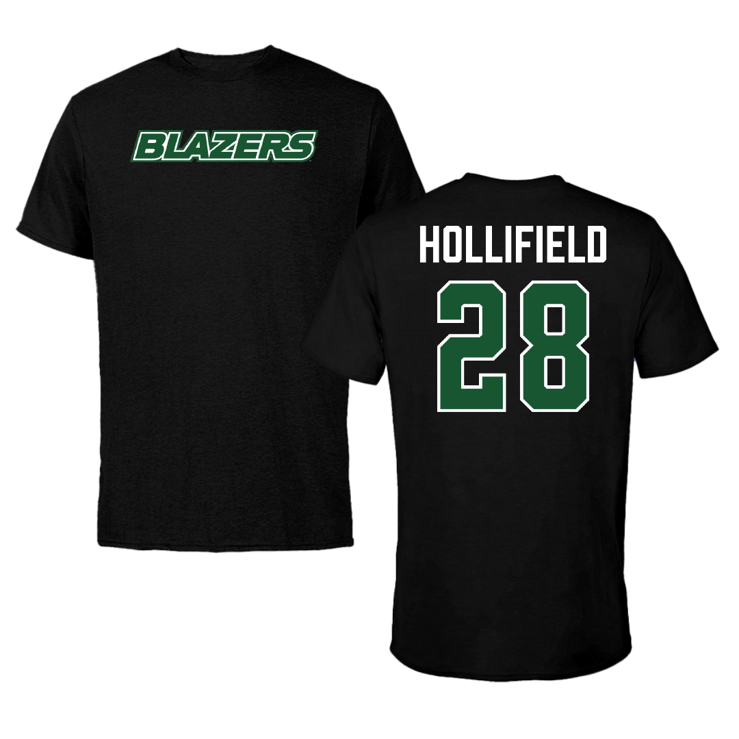 University of Alabama at Birmingham Baseball Black Tee - #28 Nicholas Hollifield