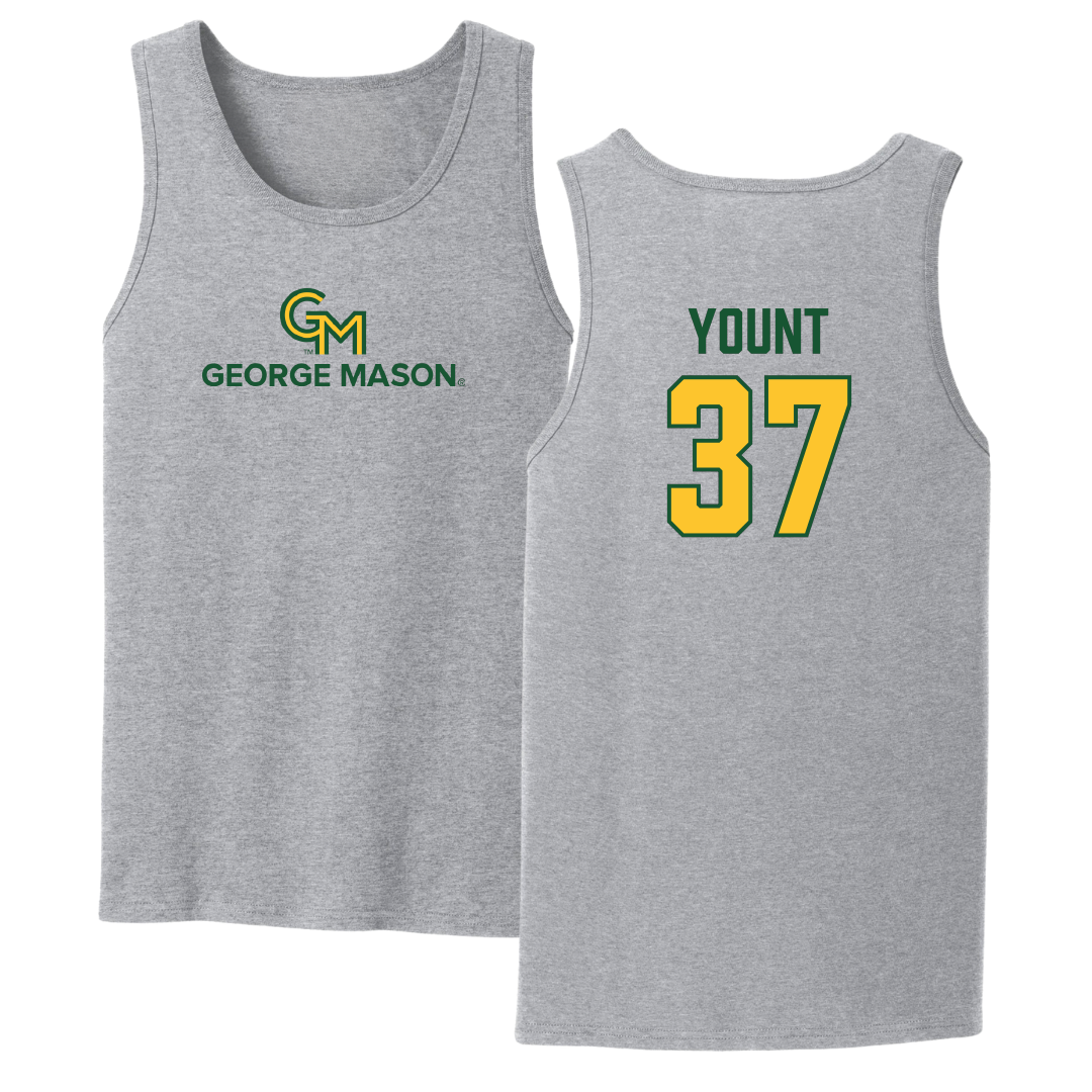 George Mason University Baseball Sport Gray Tank Top - #37 Britt Yount