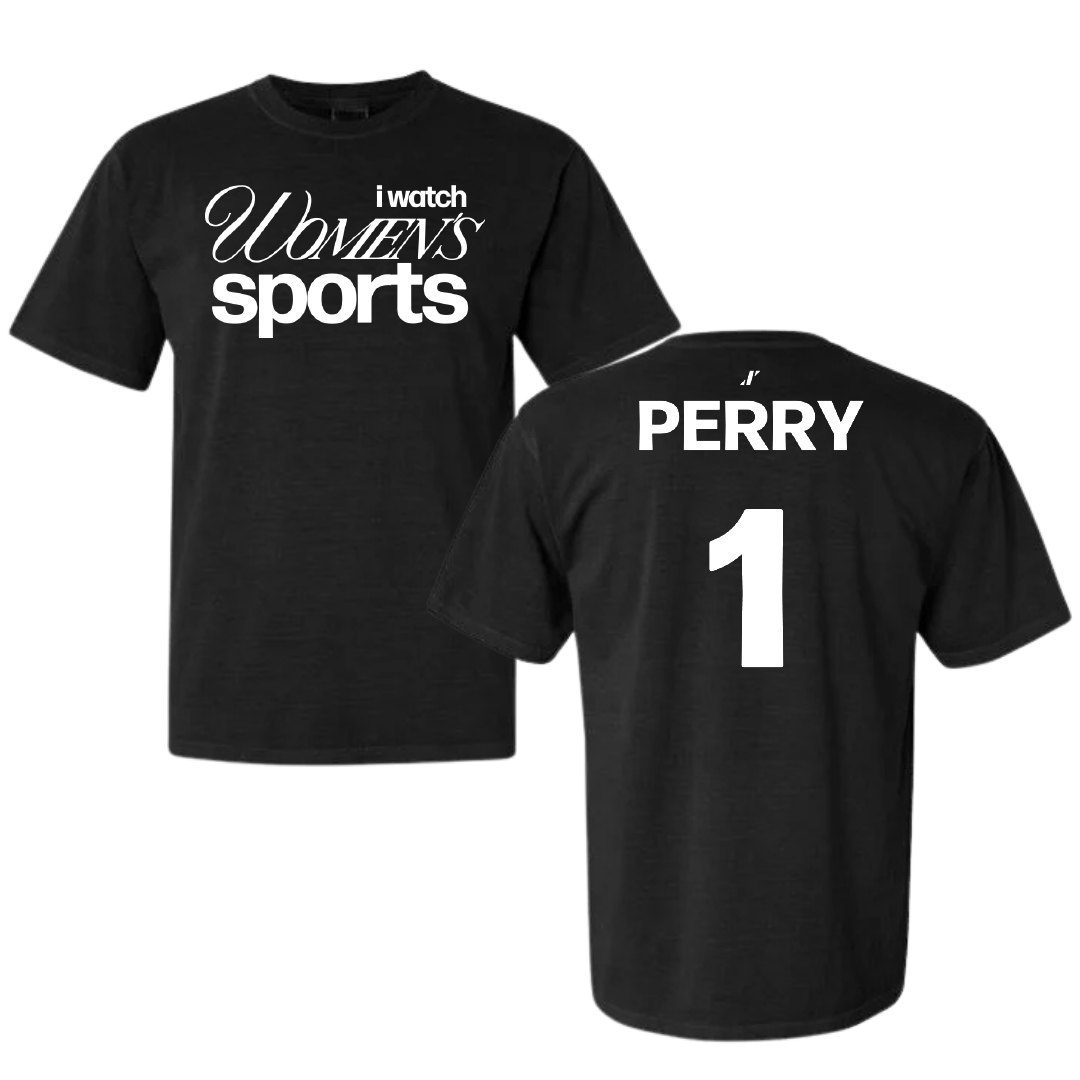 Stephen F. Austin State University Basketball Black WHM Comfort Colors Tee - #1 Myka Perry