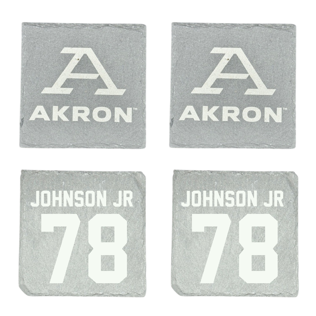 University of Akron Football Stone Coaster (4 Pack)  - #78 DJ Johnson Jr