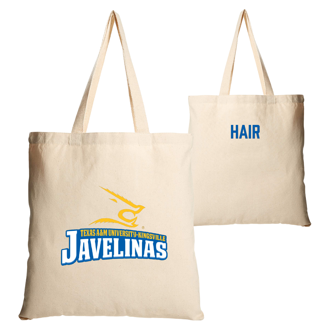 Texas A&M University-Kingsville TF and XC Tan Canvas Tote Bag - Paxton Hair