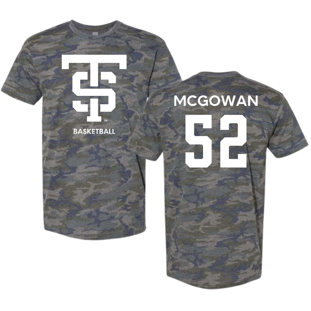 University of St. Thomas (Minnesota) Basketball (W) Vintage Camo Tee - #52 Savannah McGowan
