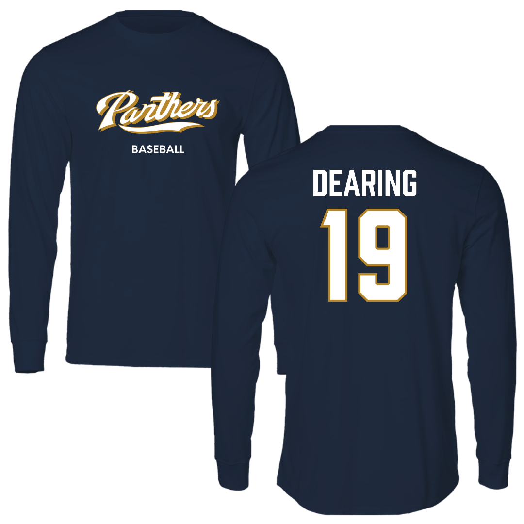 Florida International University Baseball Navy Performance Long Sleeve - #19 Austin Dearing
