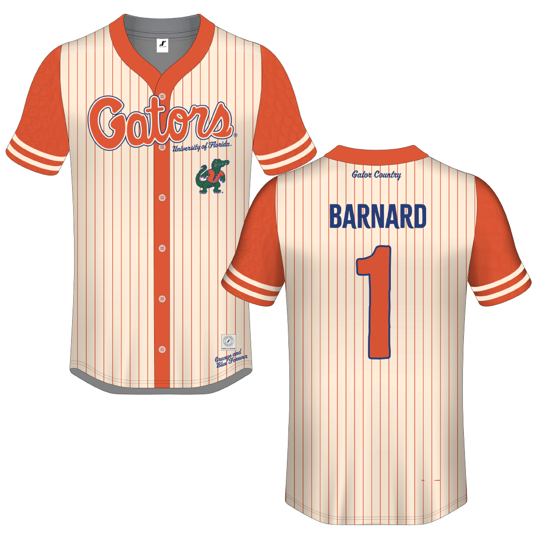 University of Florida Cream Campus Connect Button-Down Jersey - #1 Brooke Barnard