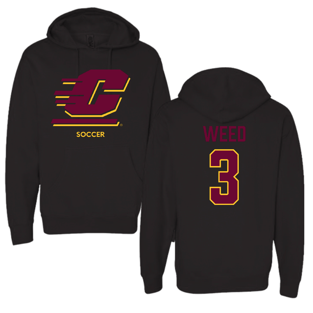 Central Michigan University Soccer (W) Black Hoodie - #3 Kylee Weed