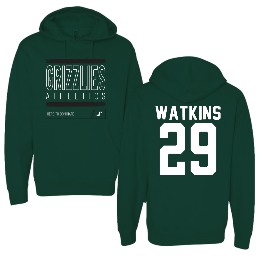 Adams State University Baseball Forest Green Dominate Hoodie - #29 Braden Watkins