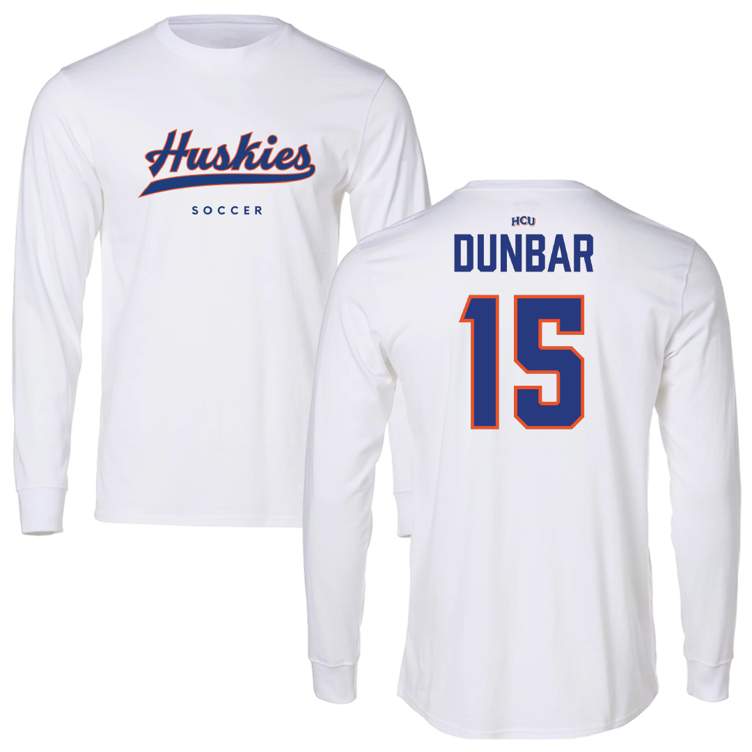 Houston Christian University Soccer (W) White Long Sleeve - #15 Brynn Dunbar