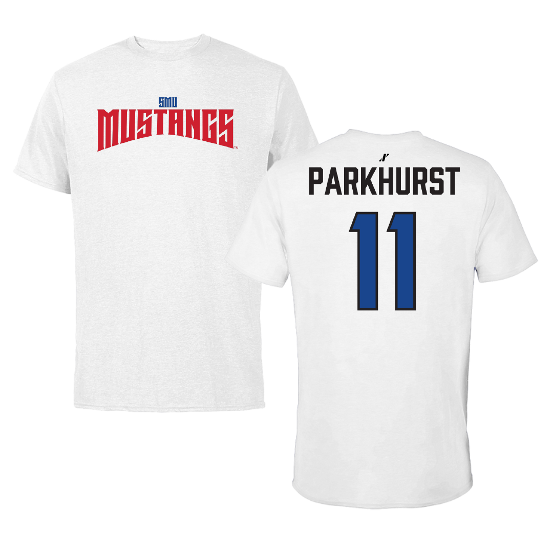 Southern Methodist University Soccer White Classic Tee - #11 Zoë Parkhurst