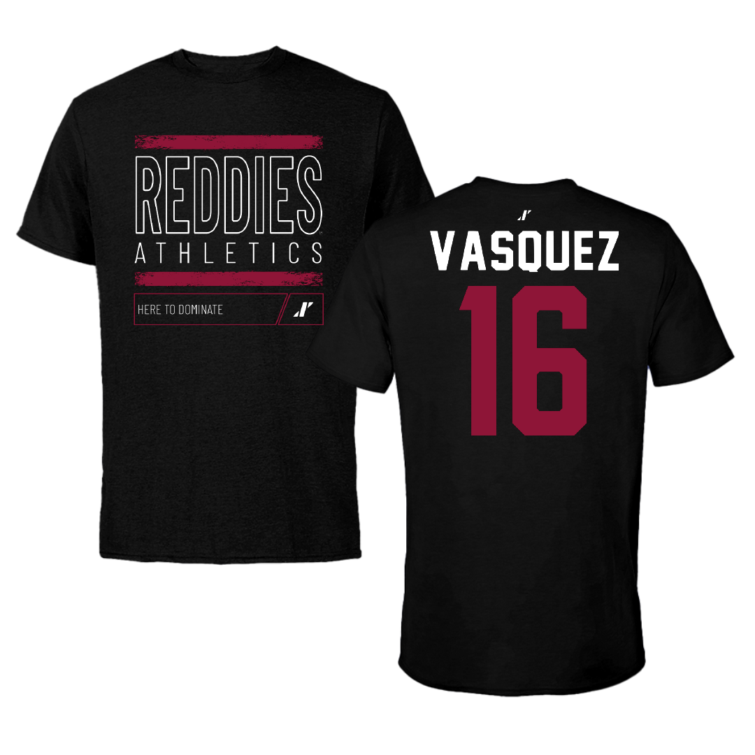 Henderson State University Baseball Black Dominate Performance Tee - #16 Julio Vasquez