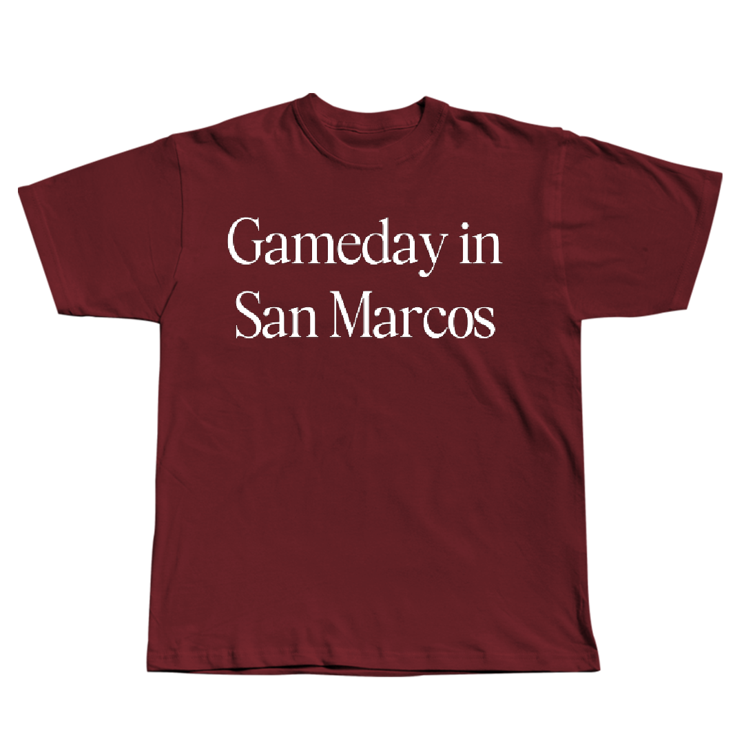 Texas State University Baseball Maroon Gameday Tee - #29 Taylor Seay