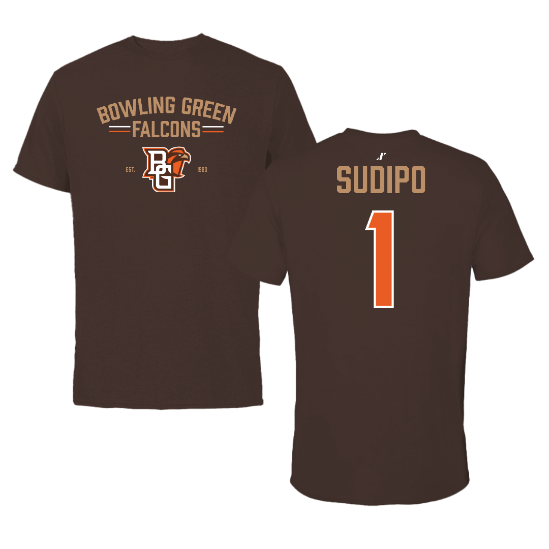 Bowling Green State University Football Brown General Tee - #1 Mateo Sudipo