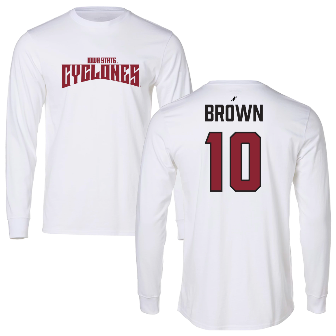 Iowa State University Football White Classic Long Sleeve - #10 Carson Brown