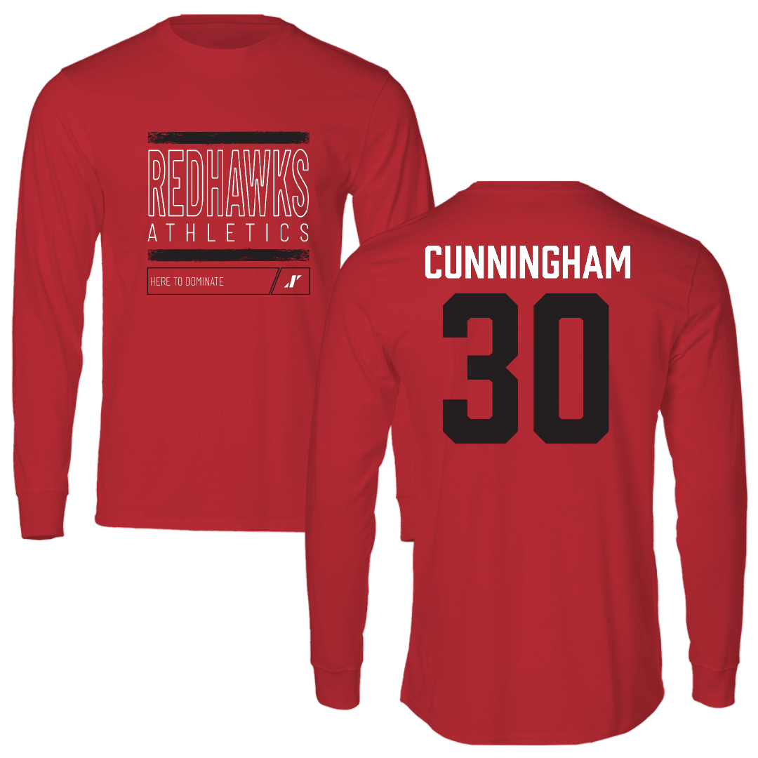 Southeast Missouri State University Football Red Dominate Performance Long Sleeve - #30 Judd Cunningham