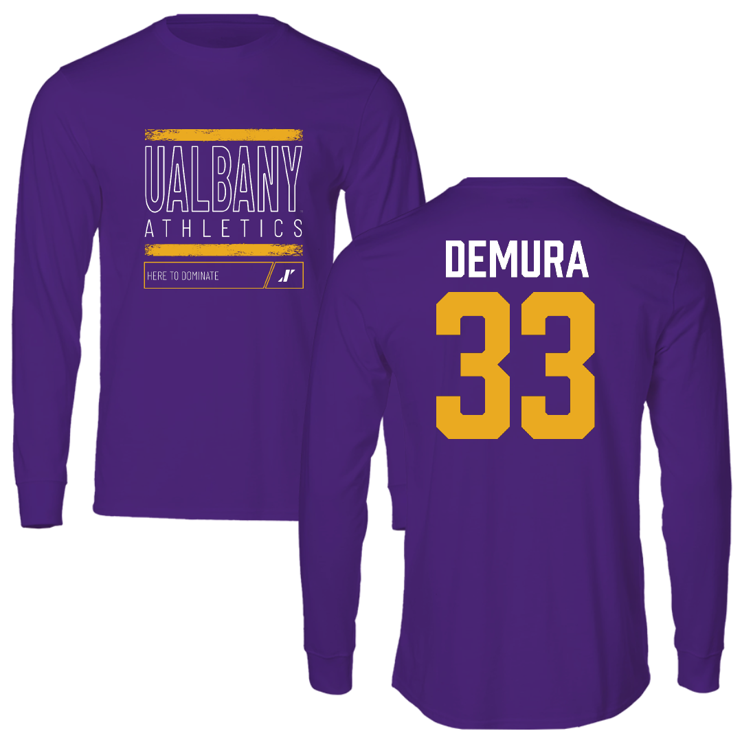 University at Albany Soccer Purple Dominate Long Sleeve - #33 Sophia DeMura