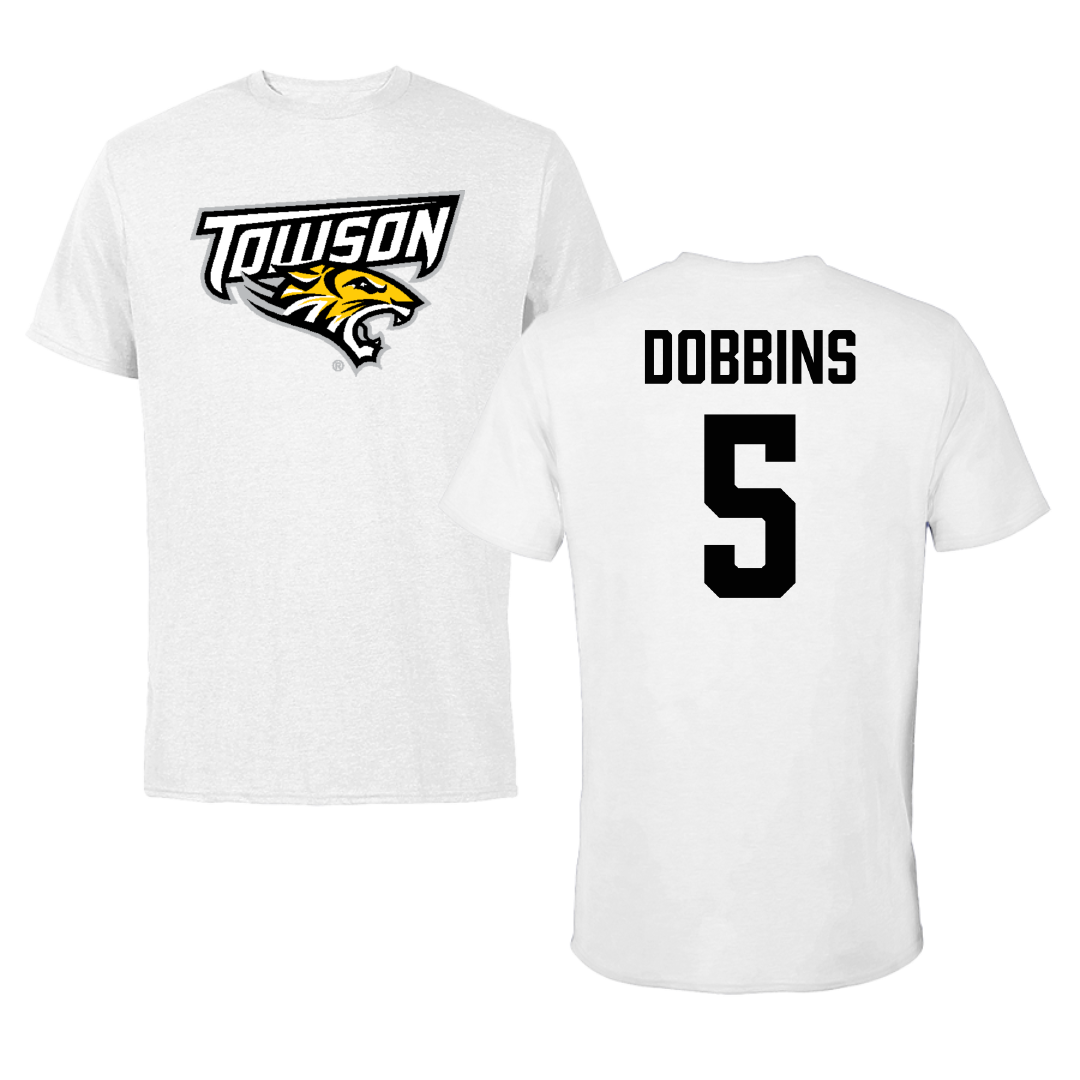 Towson University Field Hockey (W) White Tee - #5 Tatum Dobbins