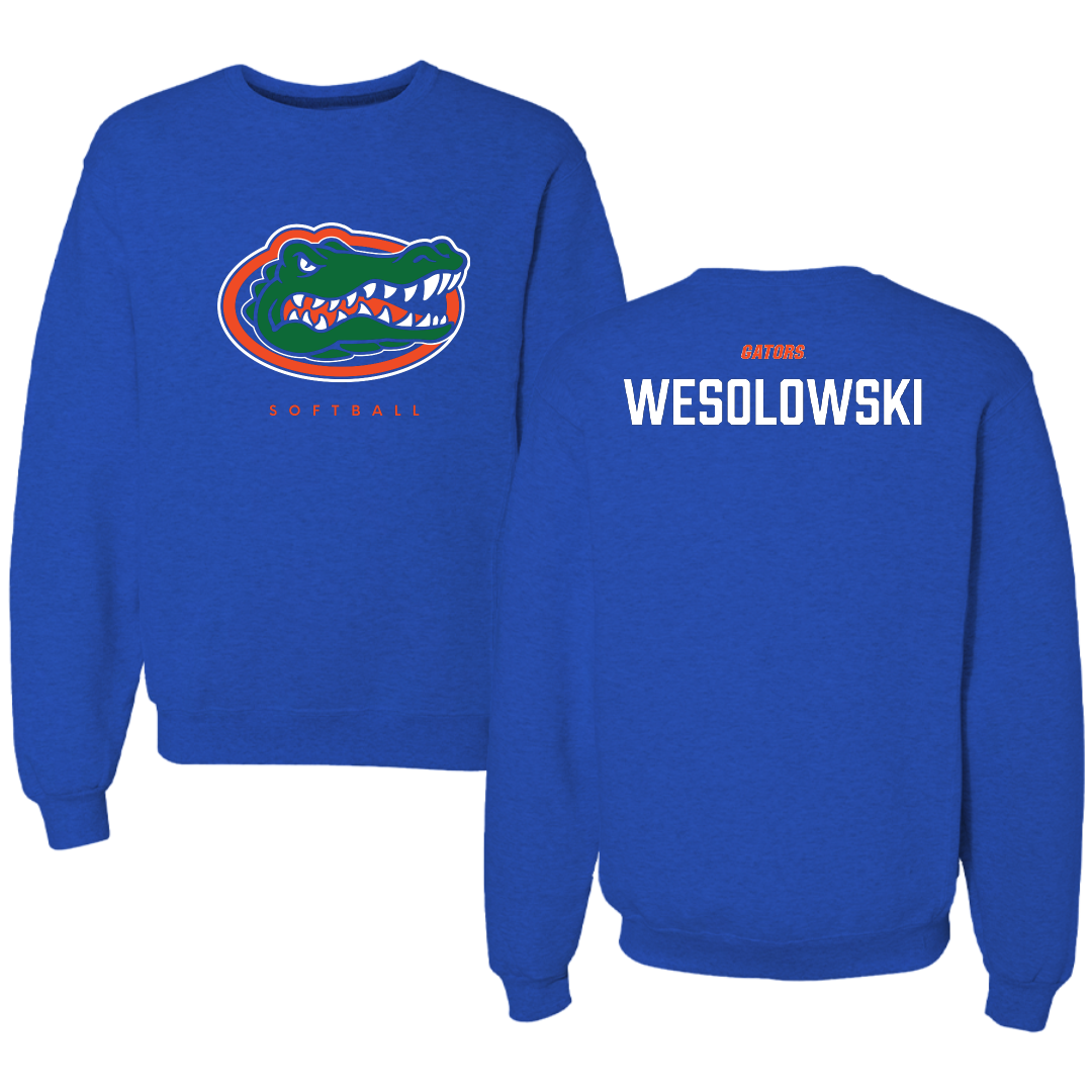 University of Florida Softball Blue Mascot Crewneck - Ella Wesolowski